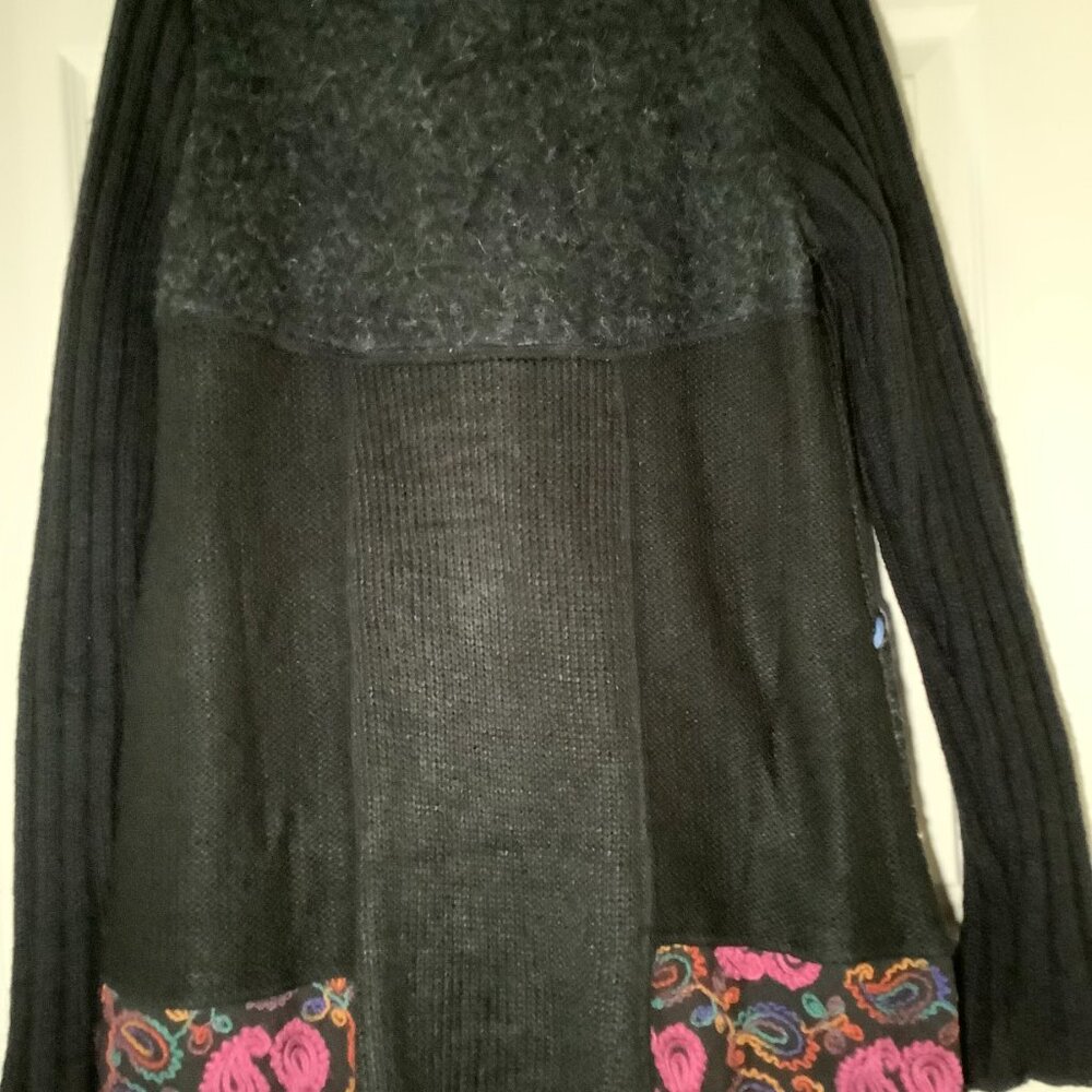 Sioni Boho Patchwork Cardigan Jacket Embroidered … - image 3